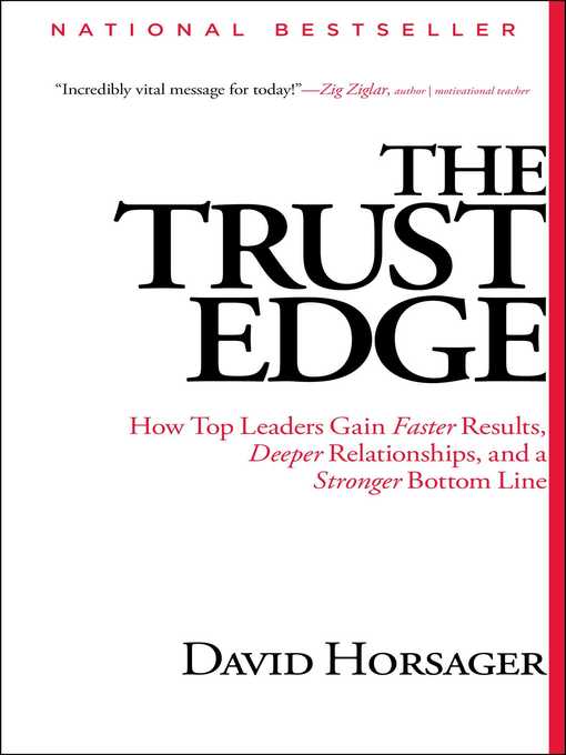 Title details for The Trust Edge by David Horsager - Wait list